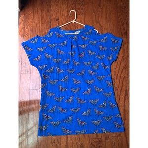 Tramp Butterfly Blue Blouse Size 1X